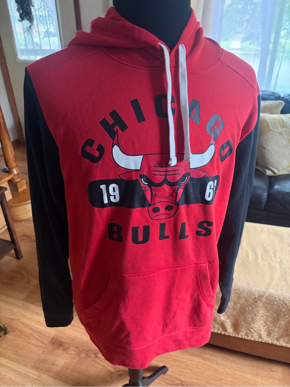 Fanatics Chicago Bulls Red and Black Pullover Hoodie